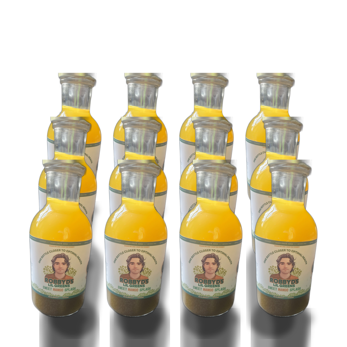 Sweet Mango Splash 16 oz 12-pack case of broccoli sulforaphane wellness drink